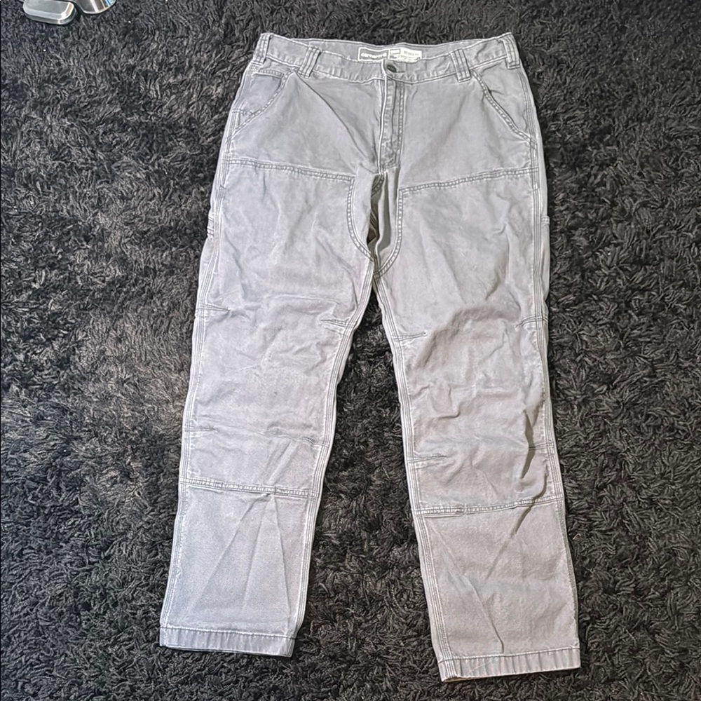 Carhartt Gray Cargo Pants Durable Cotton Blend